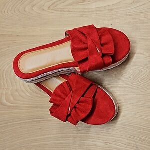 Espadrille Sandals | Size 4.5 | Red